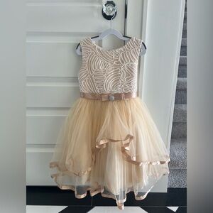 Champagne Formal Little girls Dress